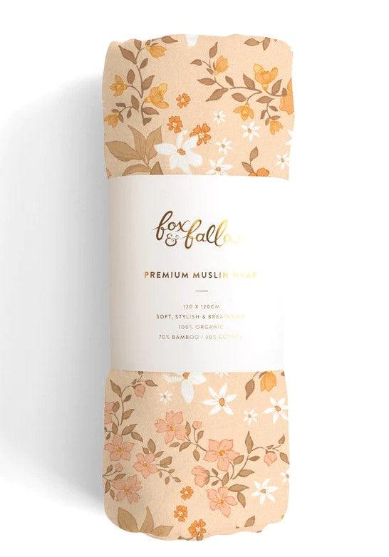 Organic Muslin Wrap Swaddle by Fox & Fallow - Lime Tree Bower
