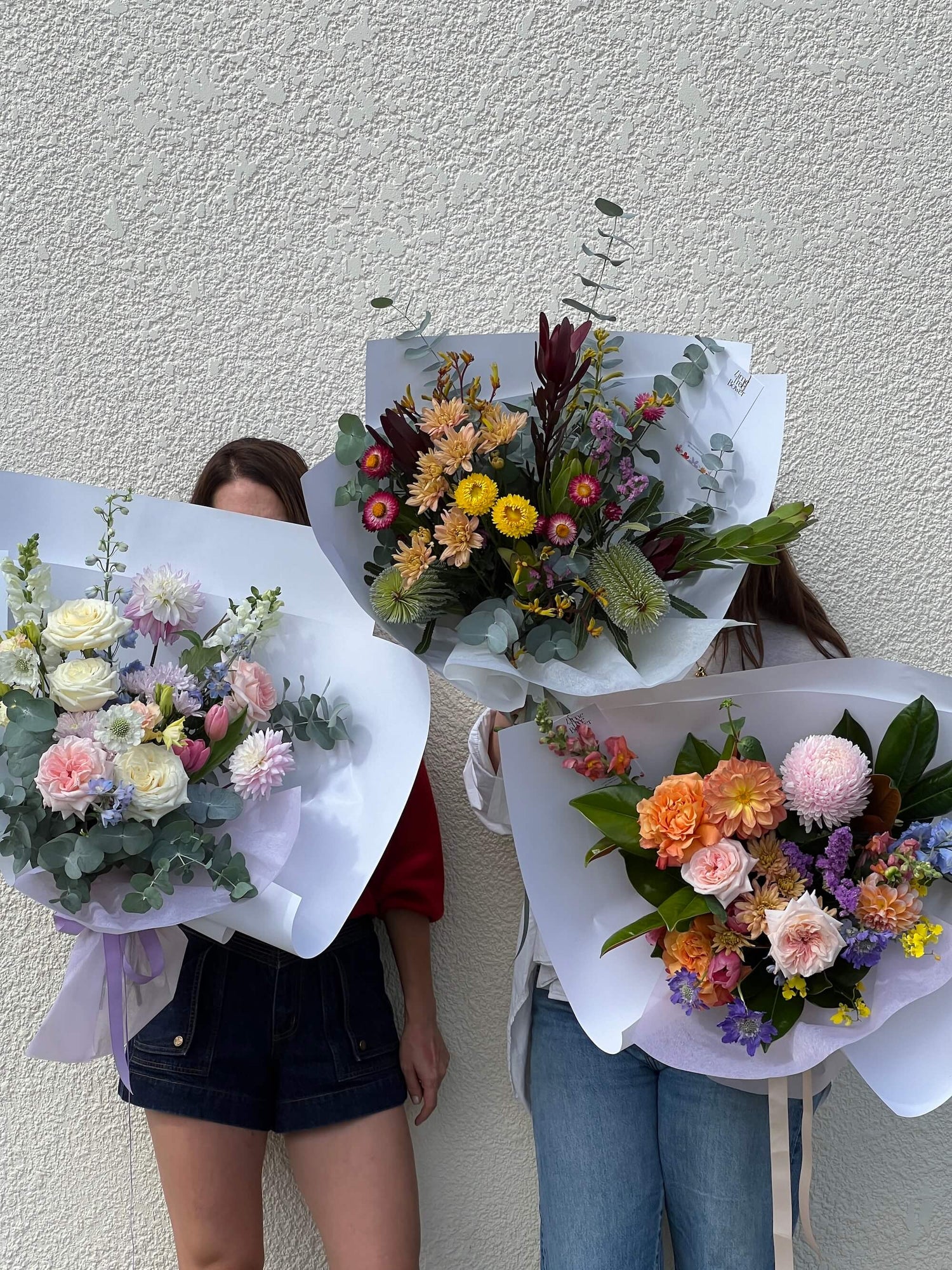 mothers day flowers ready for delivery bouquets in front of flower shop sydney